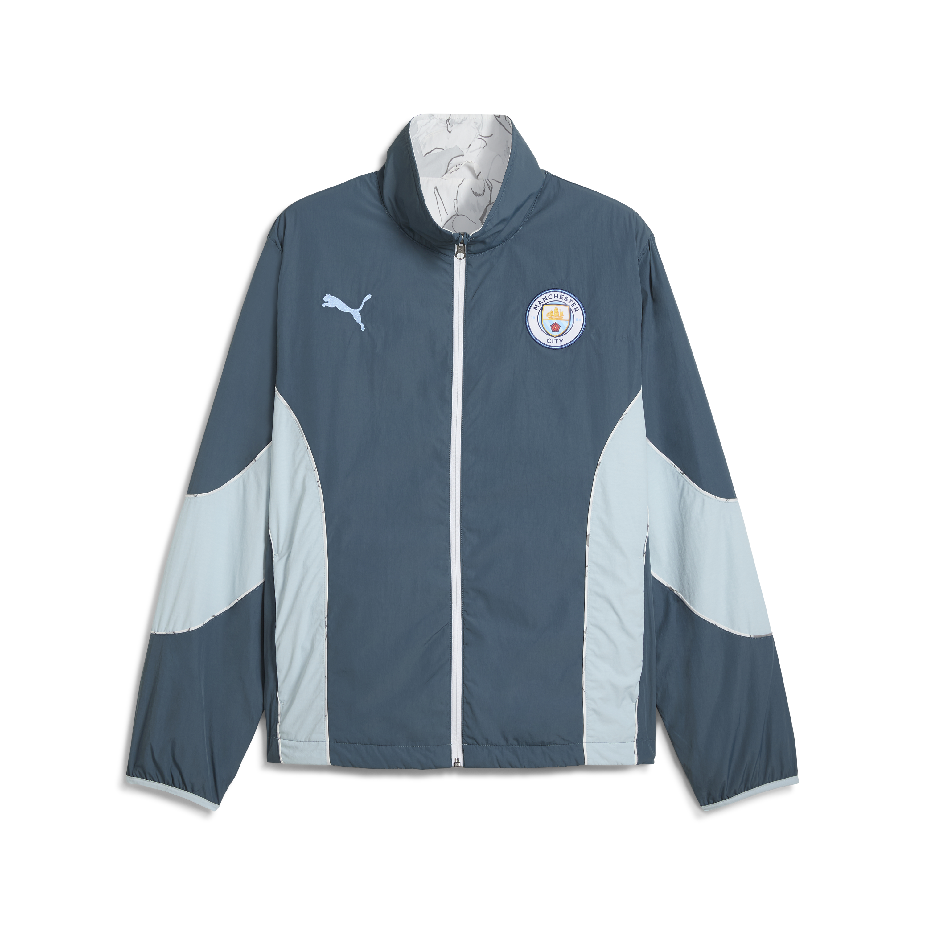 Man City FC REVERSIBLE JACKET [Gray Skies/Team Light Blue