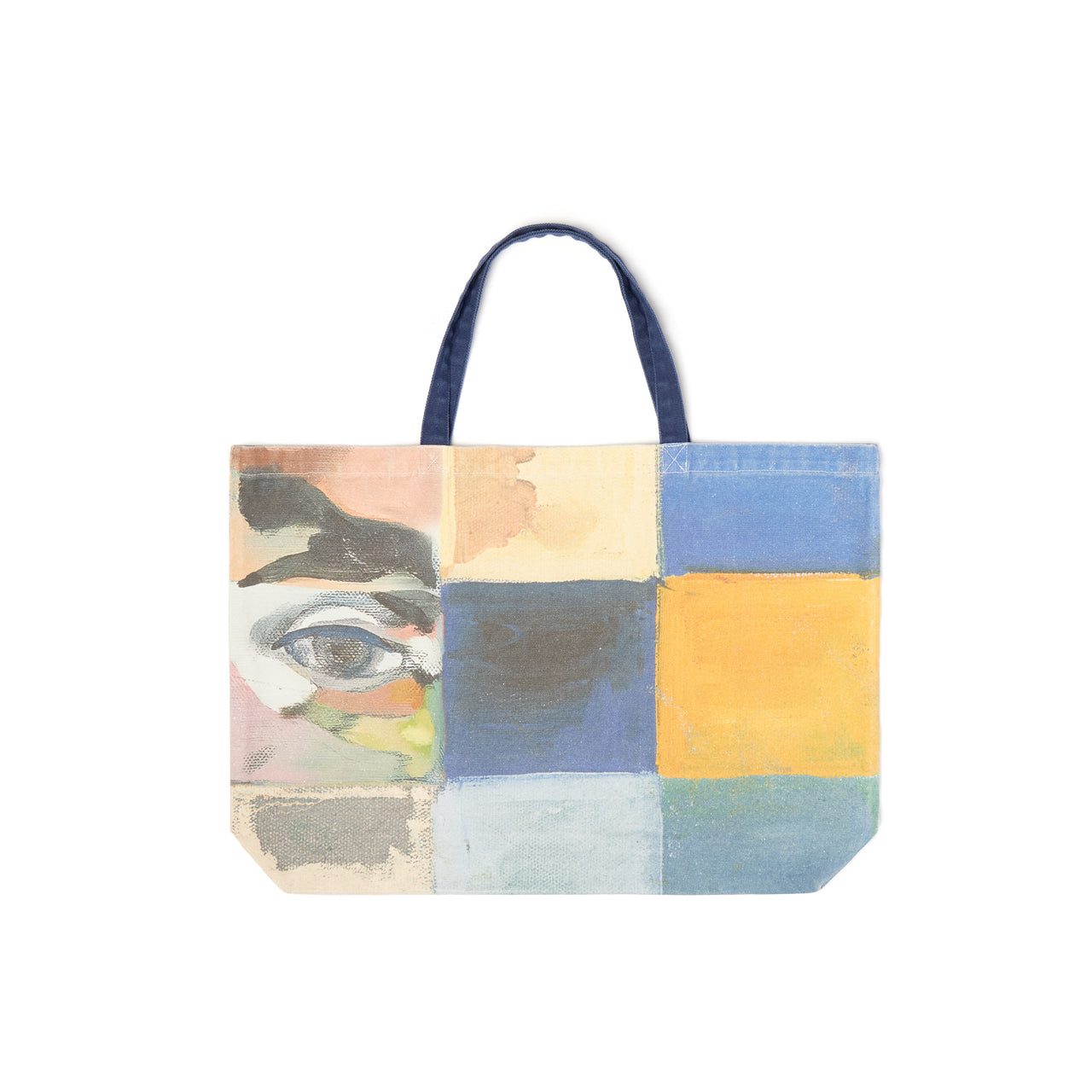 Checkered Painted Printed Tote [Multi]