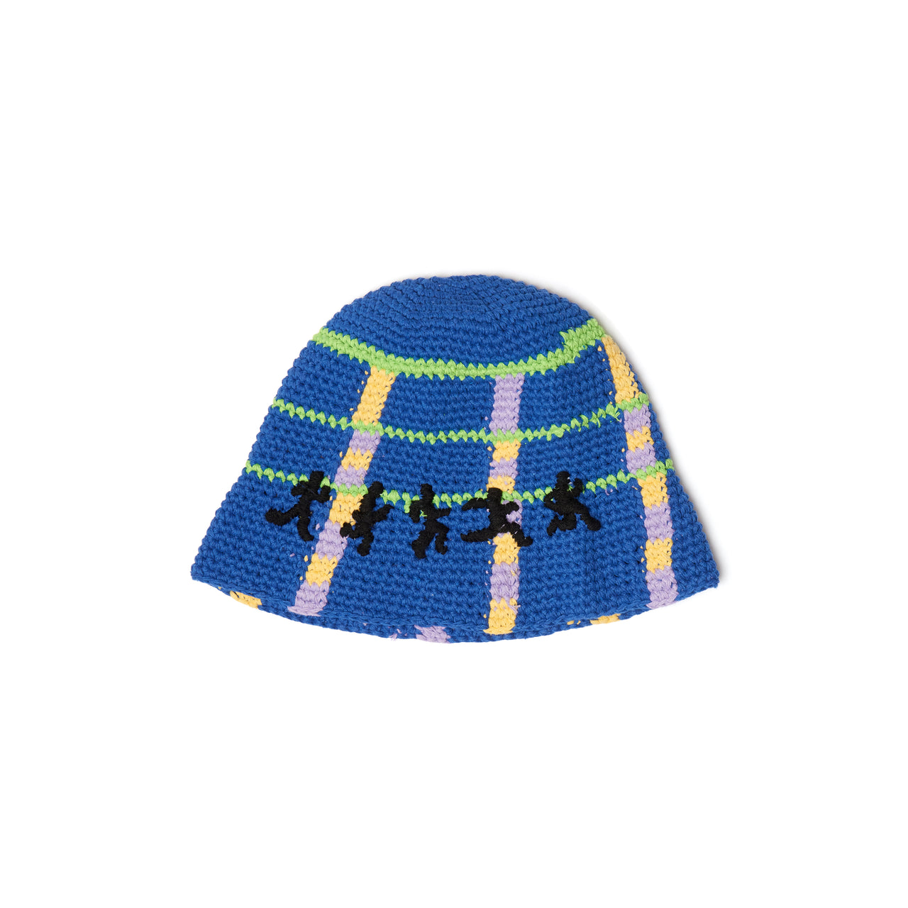 Running Man Crochet Hat [Blue]