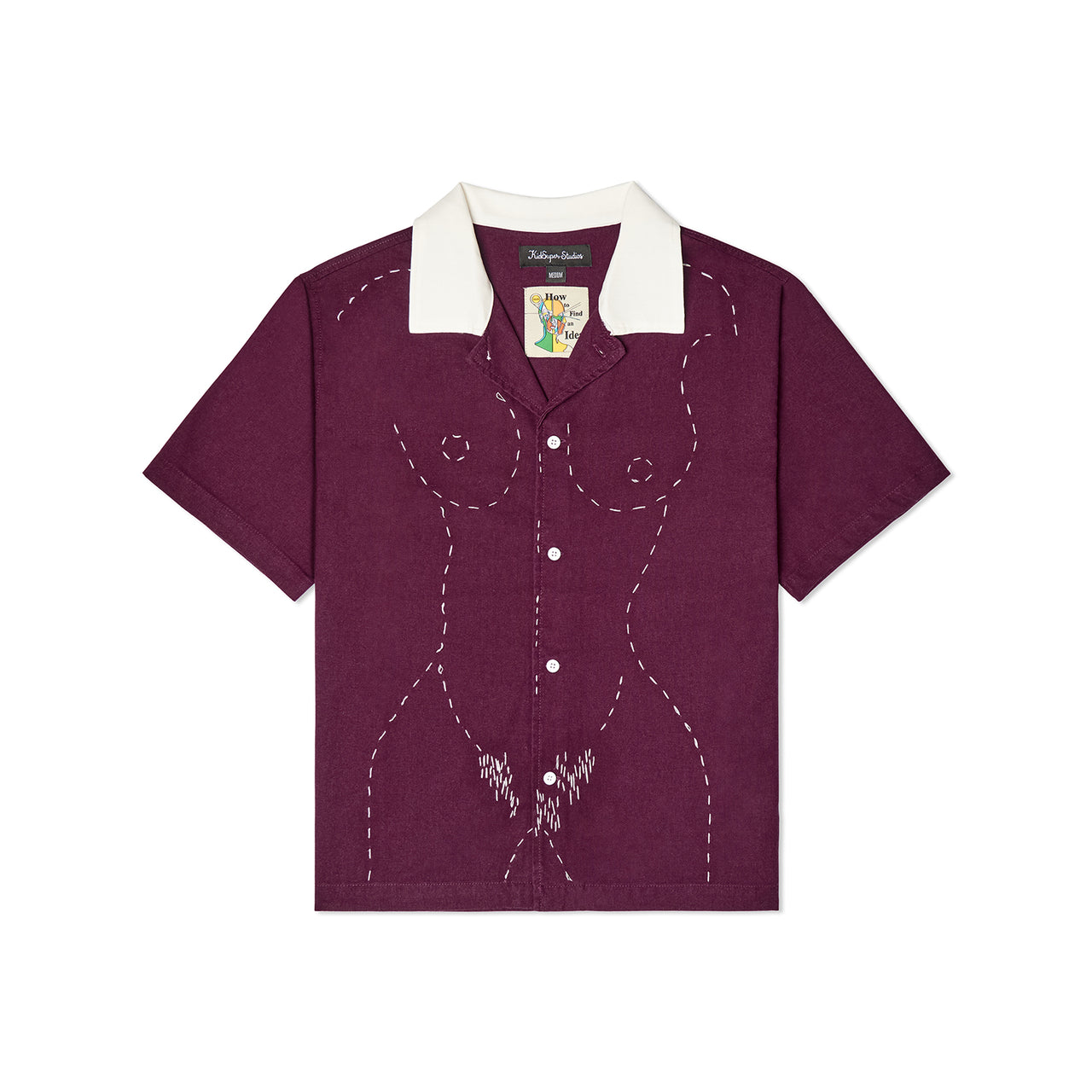 Embroidered Figure Shirt [Wine]