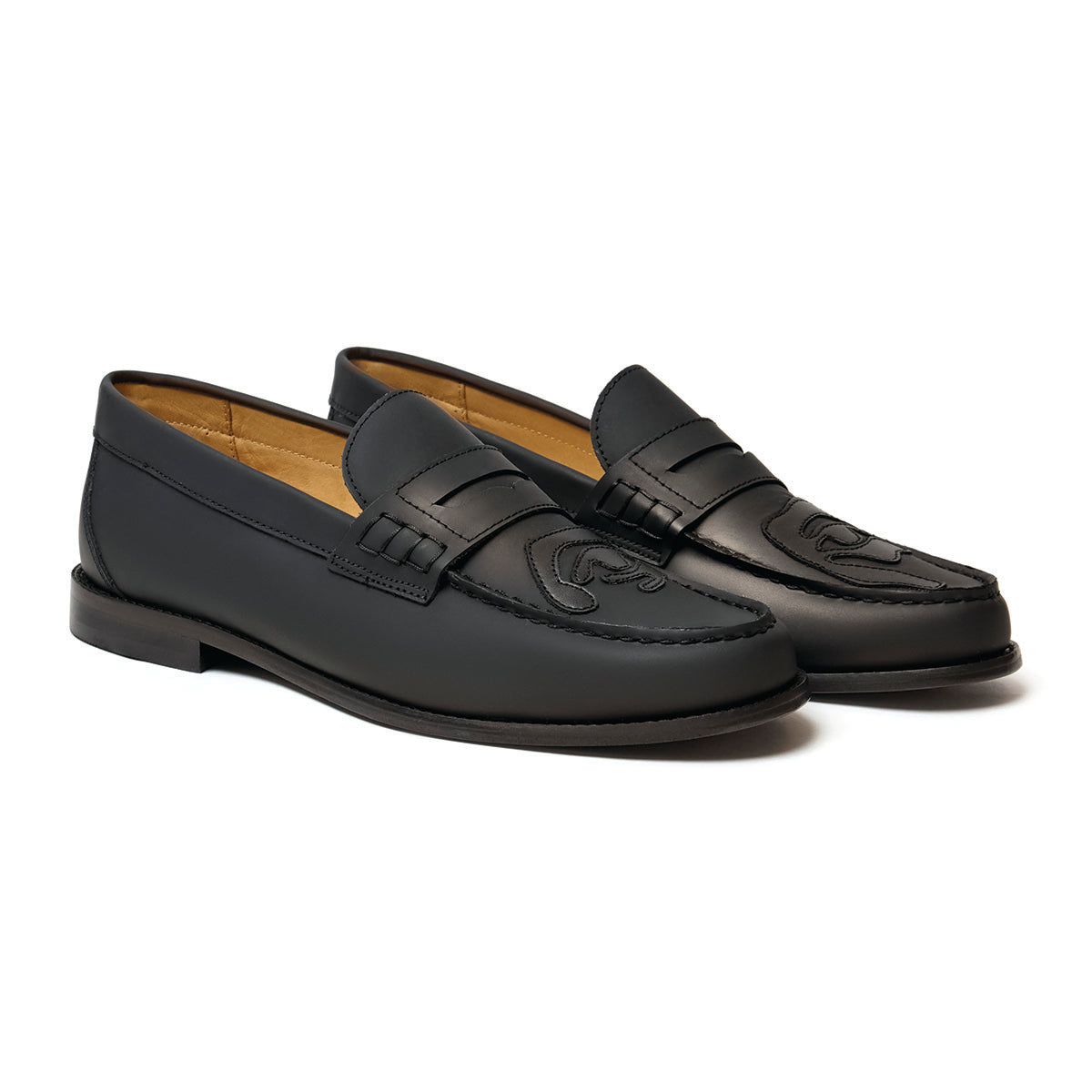 Patchwork Penny loafer [Black] - KidSuper