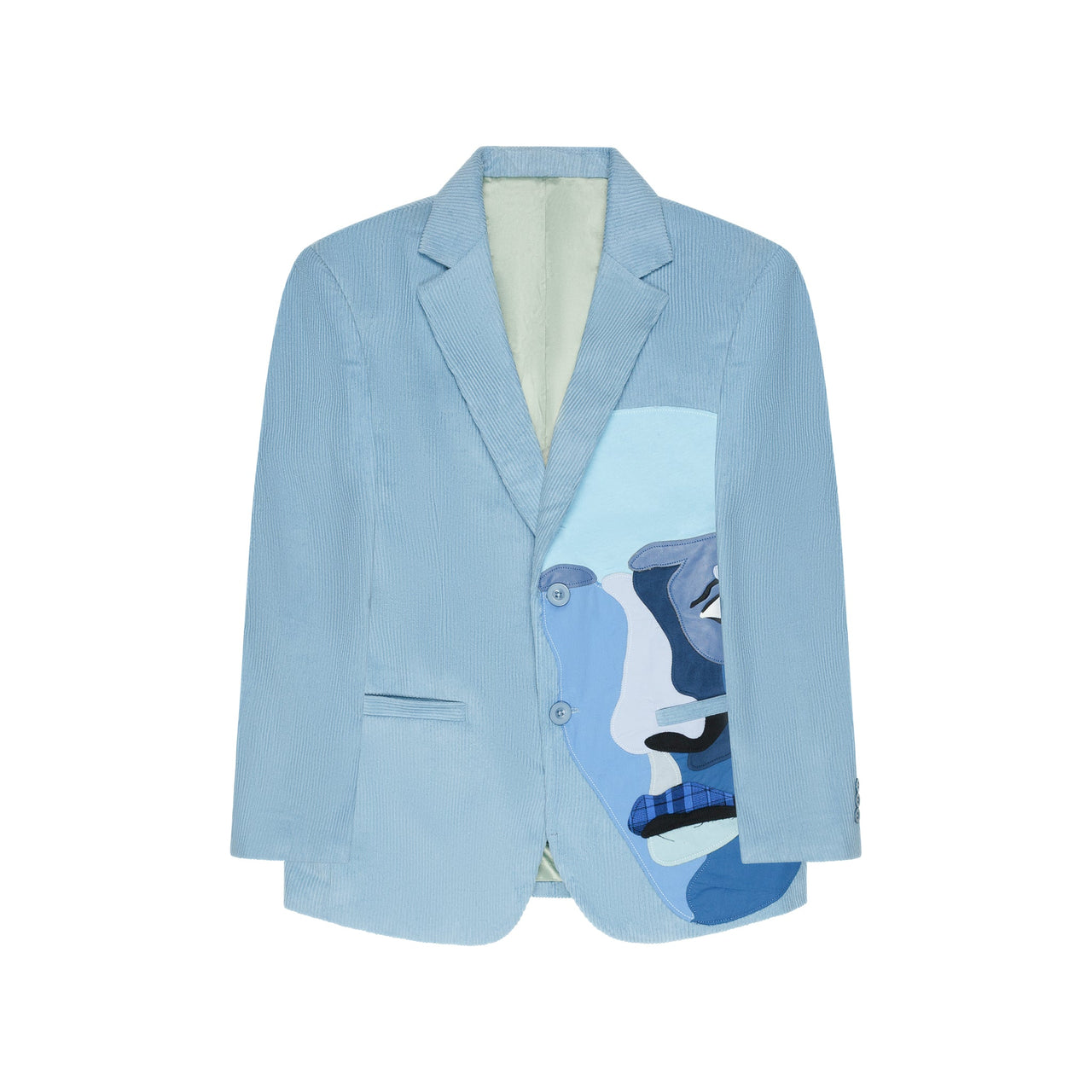 Blue face Corduroy Suit Jacket [Blue]