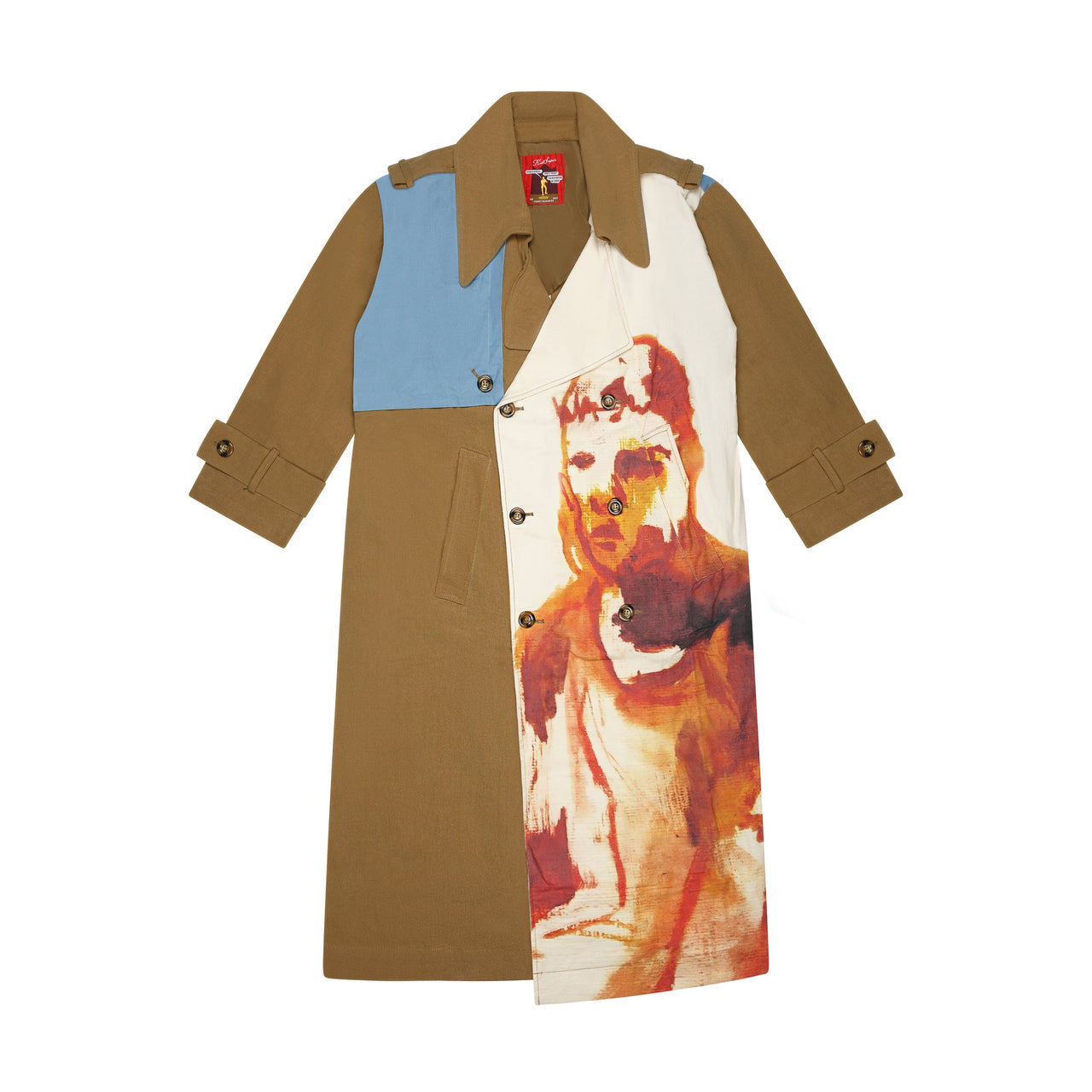 Painted Trench Coat [Brown/Multi]