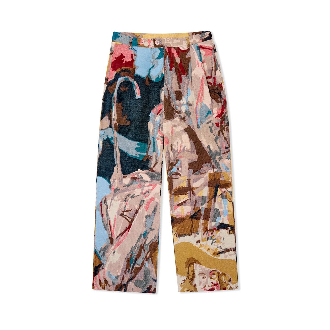 Jacquard Paintings Double Pleated Trouser [Multi]