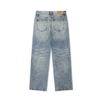 Rhinestone Face Jeans [Blue]