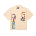 Circus sketches Linen Camp Shirt [Natural]