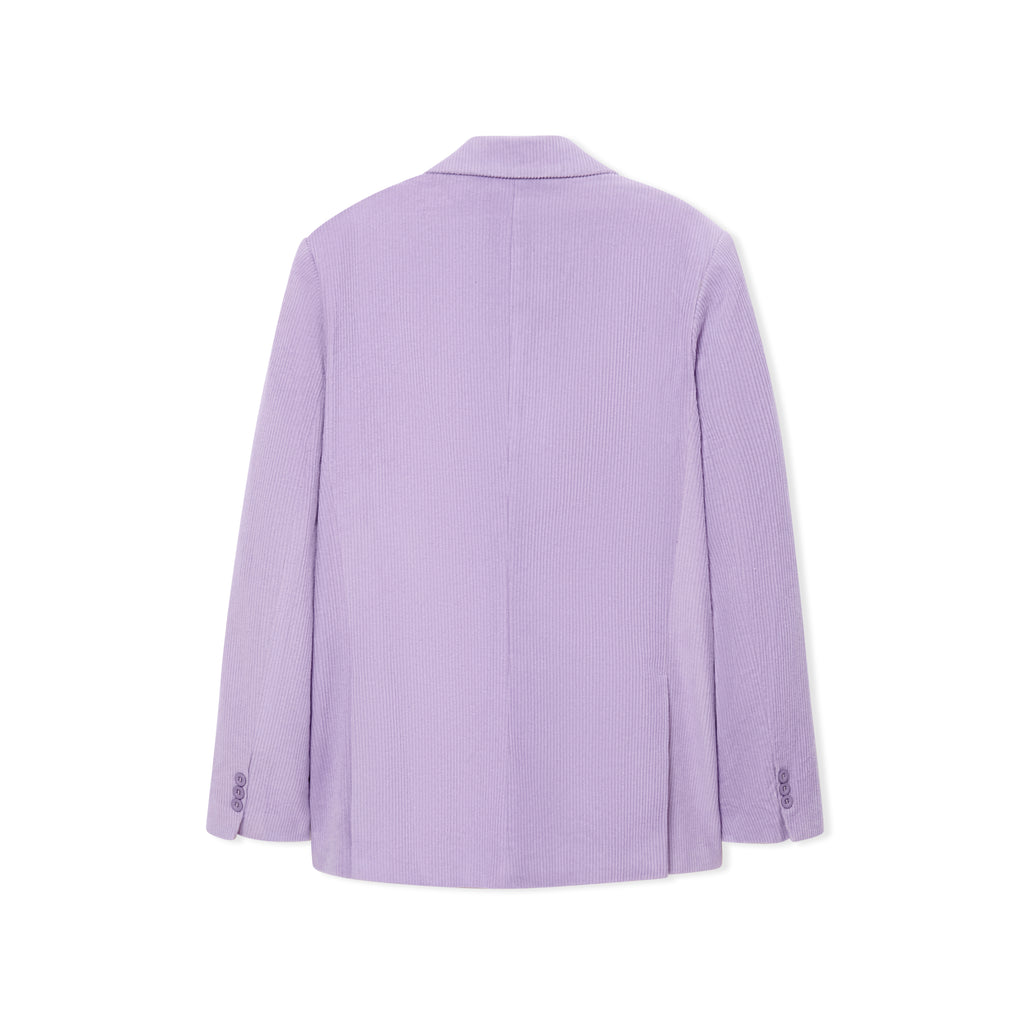 Patchwork Face Corduroy Suit Top [Purple]