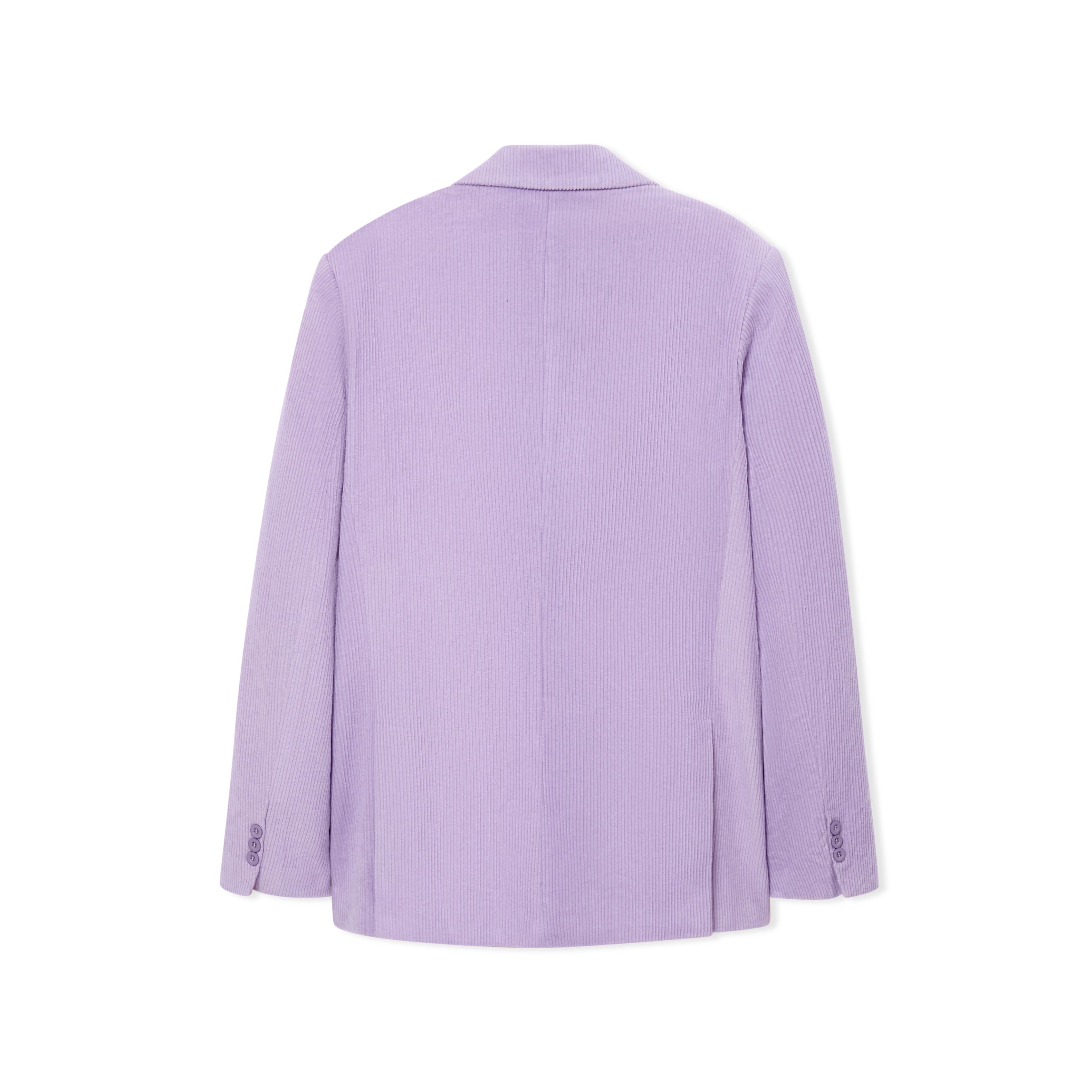 Patchwork Face Corduroy Suit Top [Purple]