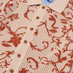 Face Floral Open Knit Top [Cream]