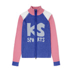 Retro Rib KS Sports Zip Up [Pink/Blue]