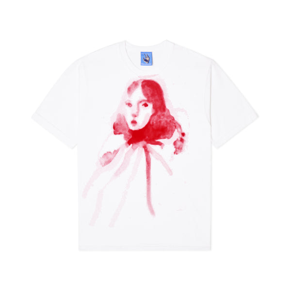 Halftone Girl face tee [White] - KidSuper