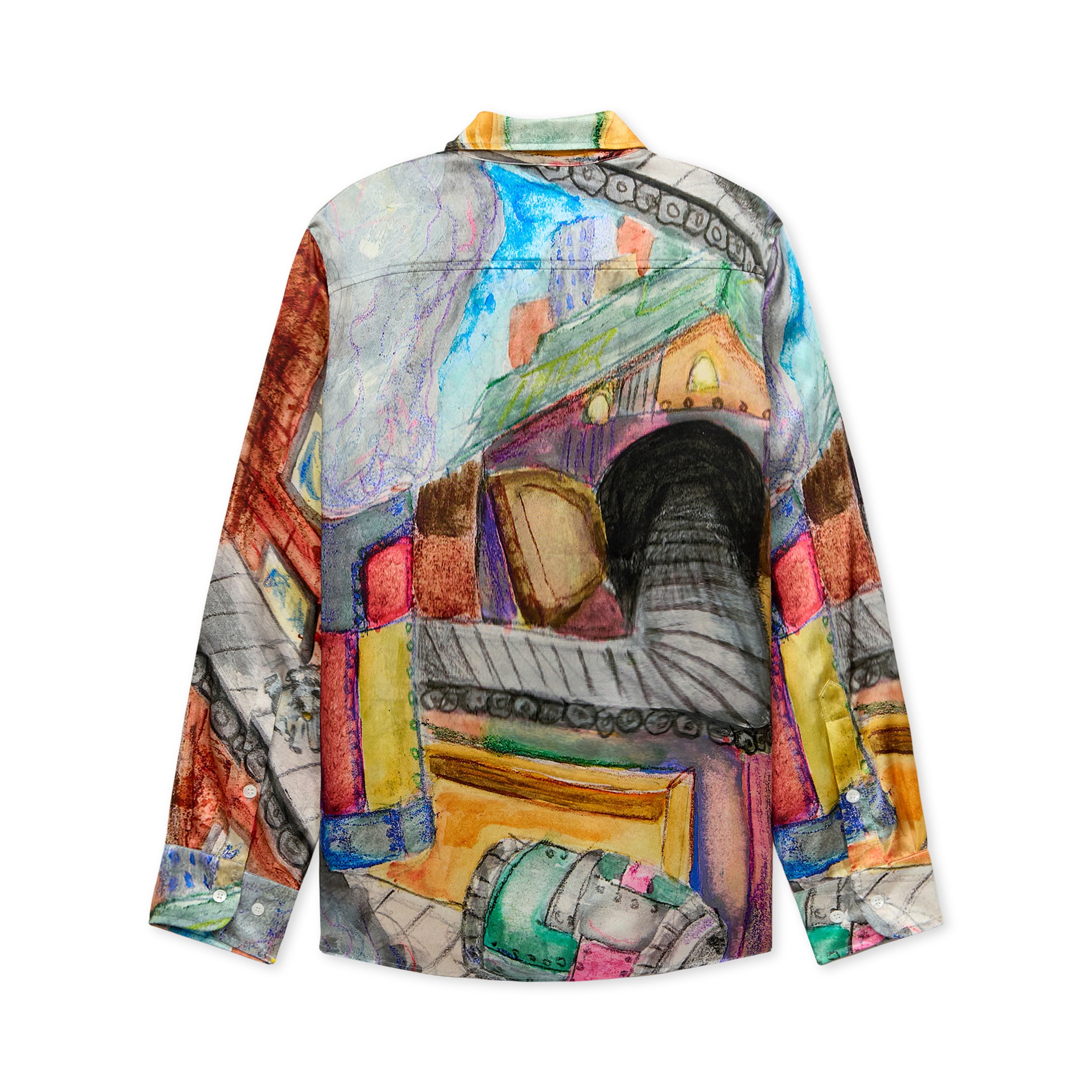 Book Page Tunnel Silk Shirt [Multi]