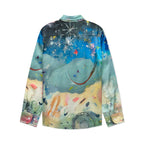 Book Page Ship Silk Shirt [Multi]