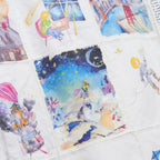 Book Pages Patchwork Shirt [White]