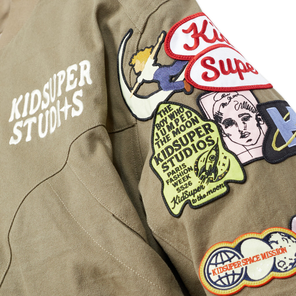 Patches Bomber Jacket [Green]