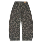 Face Camo Wide Leg Jean [Black]
