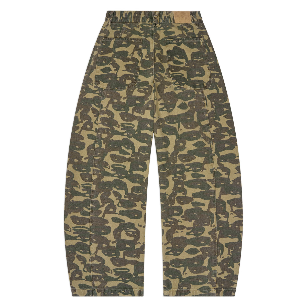 Face Camo Wide Leg Jean [Dark Green]