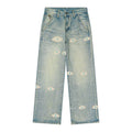 Studded Face Jeans [Blue]