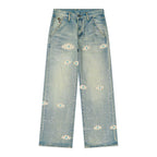 Studded Face Jeans [Blue]