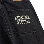 Patches Denim Short [Black]