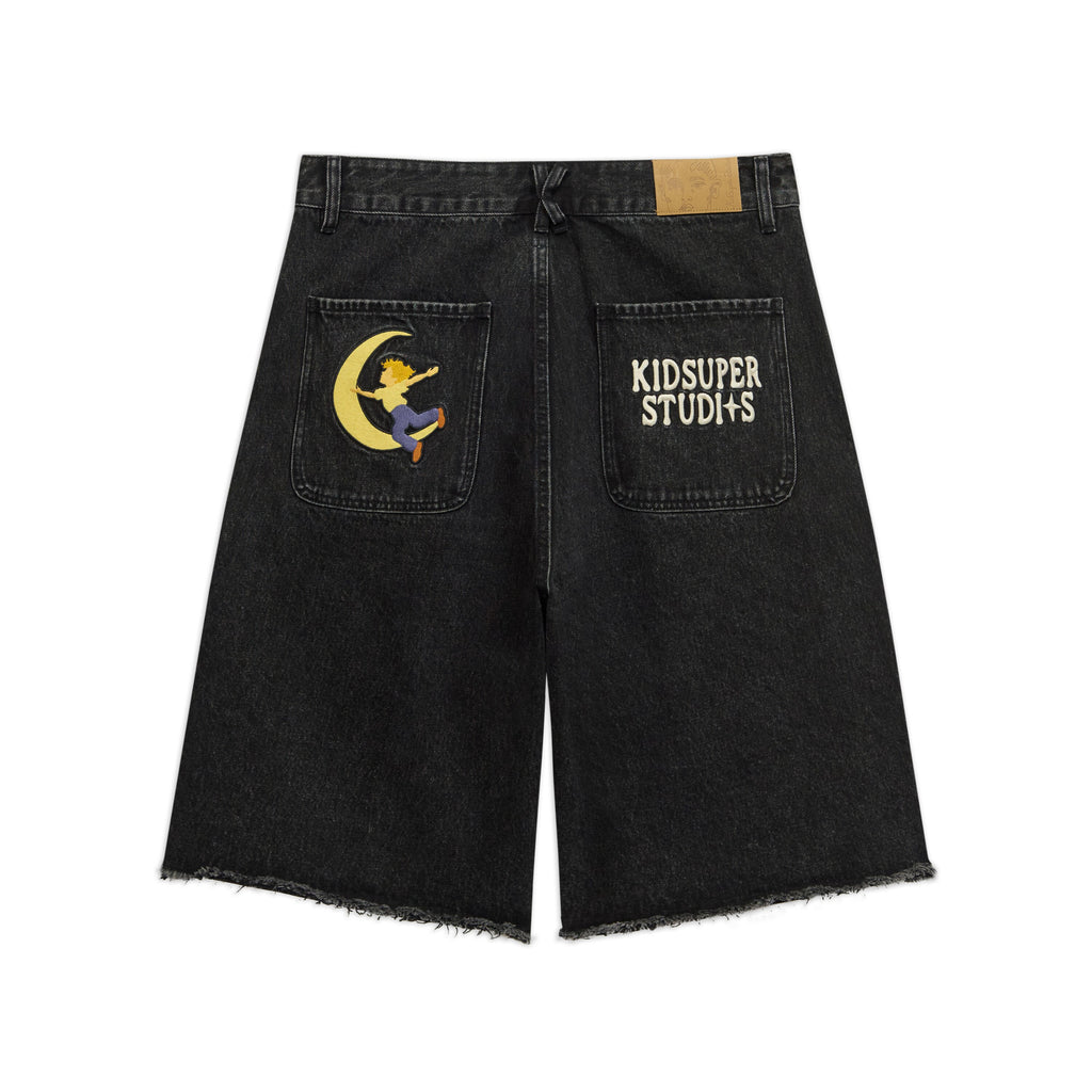 Patches Denim Short [Black]