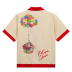 Balloon Birds Button Up [Cream Red]