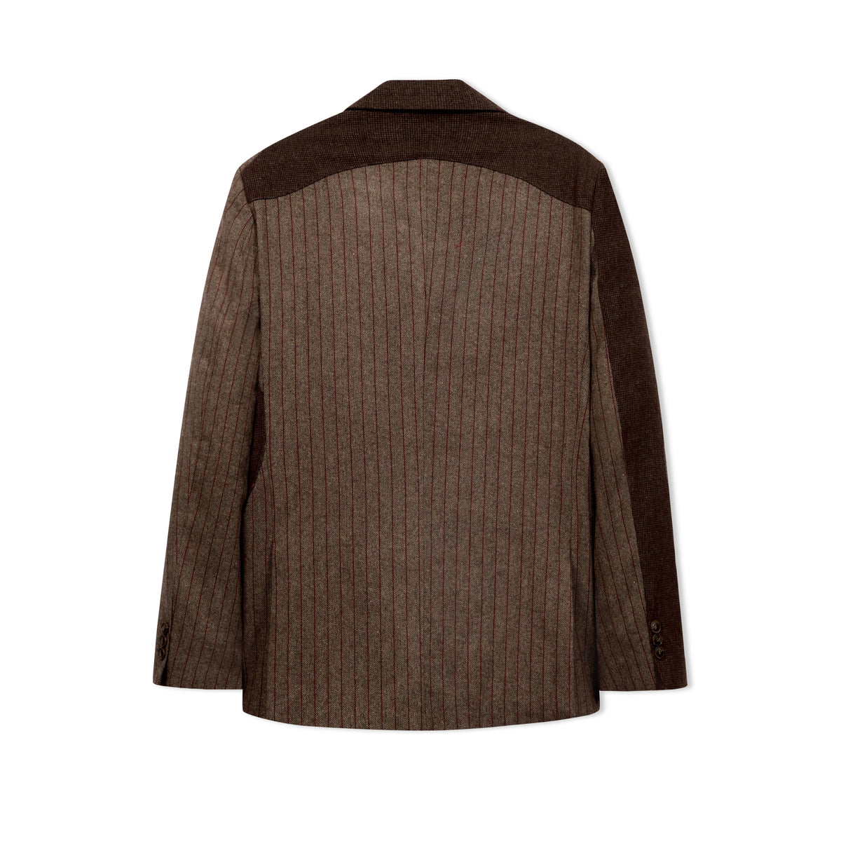 Patchwork Face Suit Top [Brown]