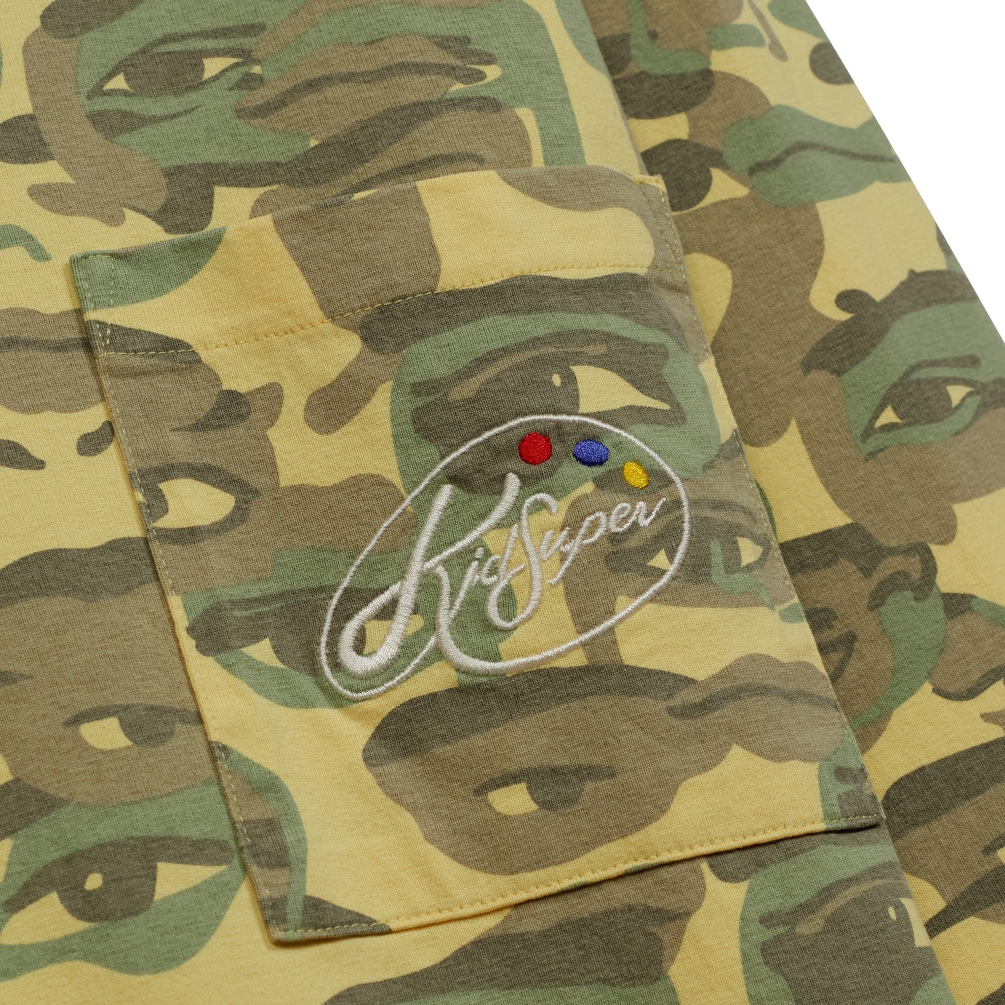 Face Camo Longsleeve Shirt [Green / Black Rib]