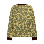 Face Camo Longsleeve Shirt [Green / Black Rib]