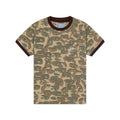 Face Camo Short Sleeve Shirt [Green/ Brown Rib]