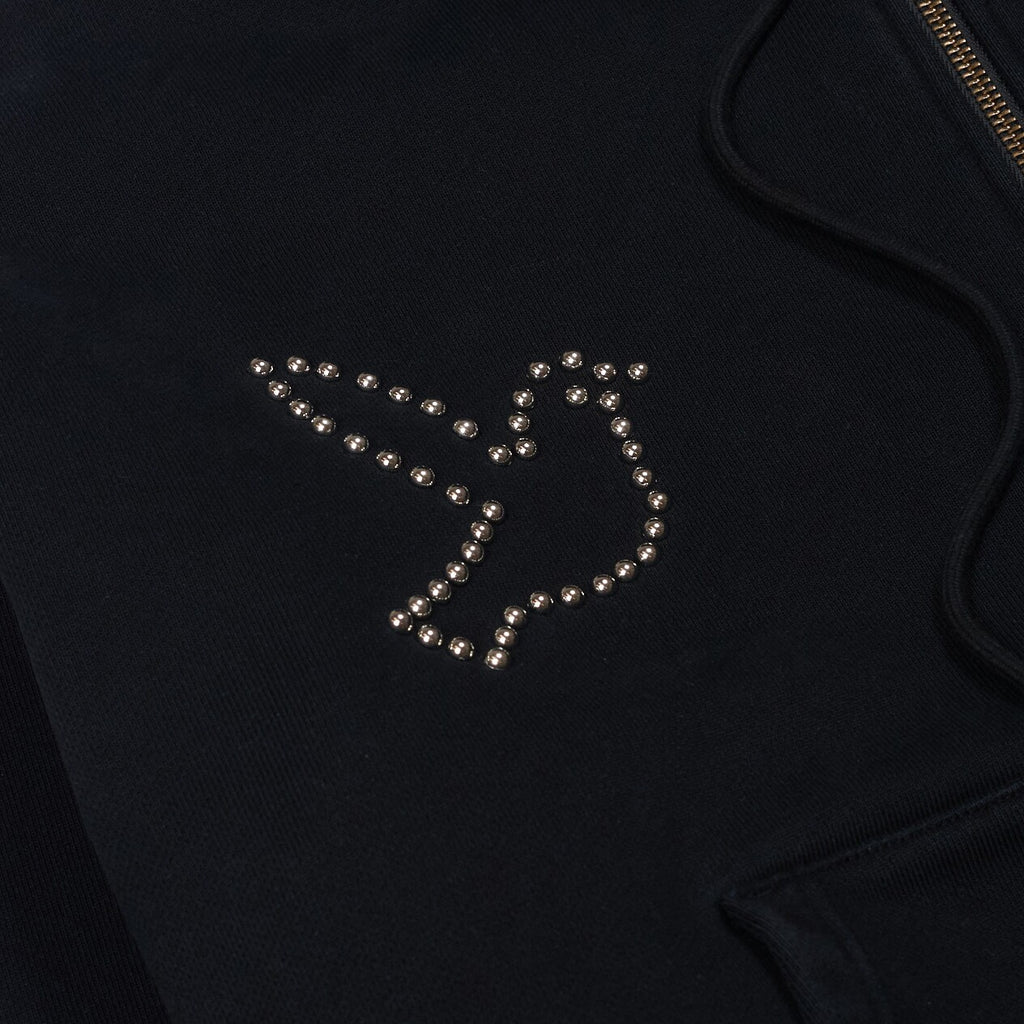 Dove & Eye Studded Hoodie [Black]