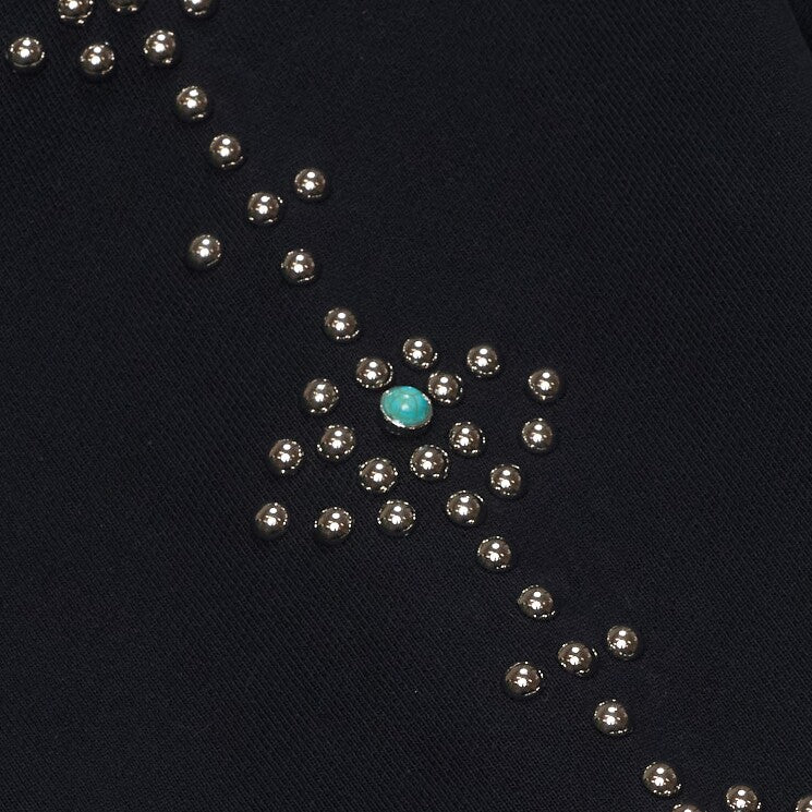 Dove & Eye Studded Hoodie [Black]