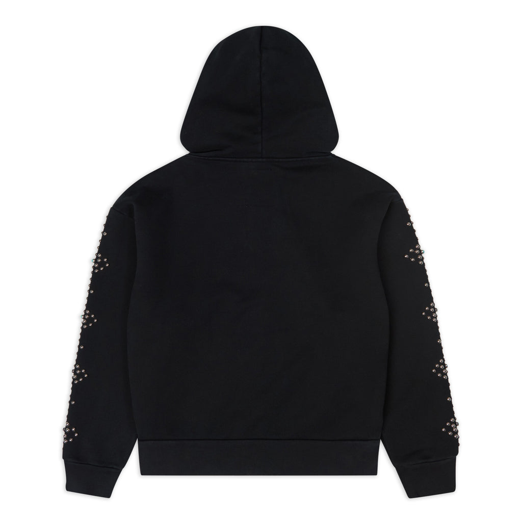 Dove & Eye Studded Hoodie [Black]