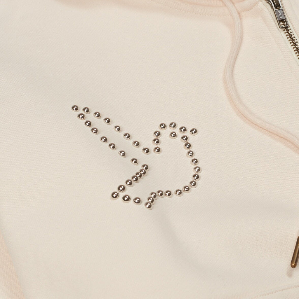 Dove & Eye Studded Hoodie [Vintage White]