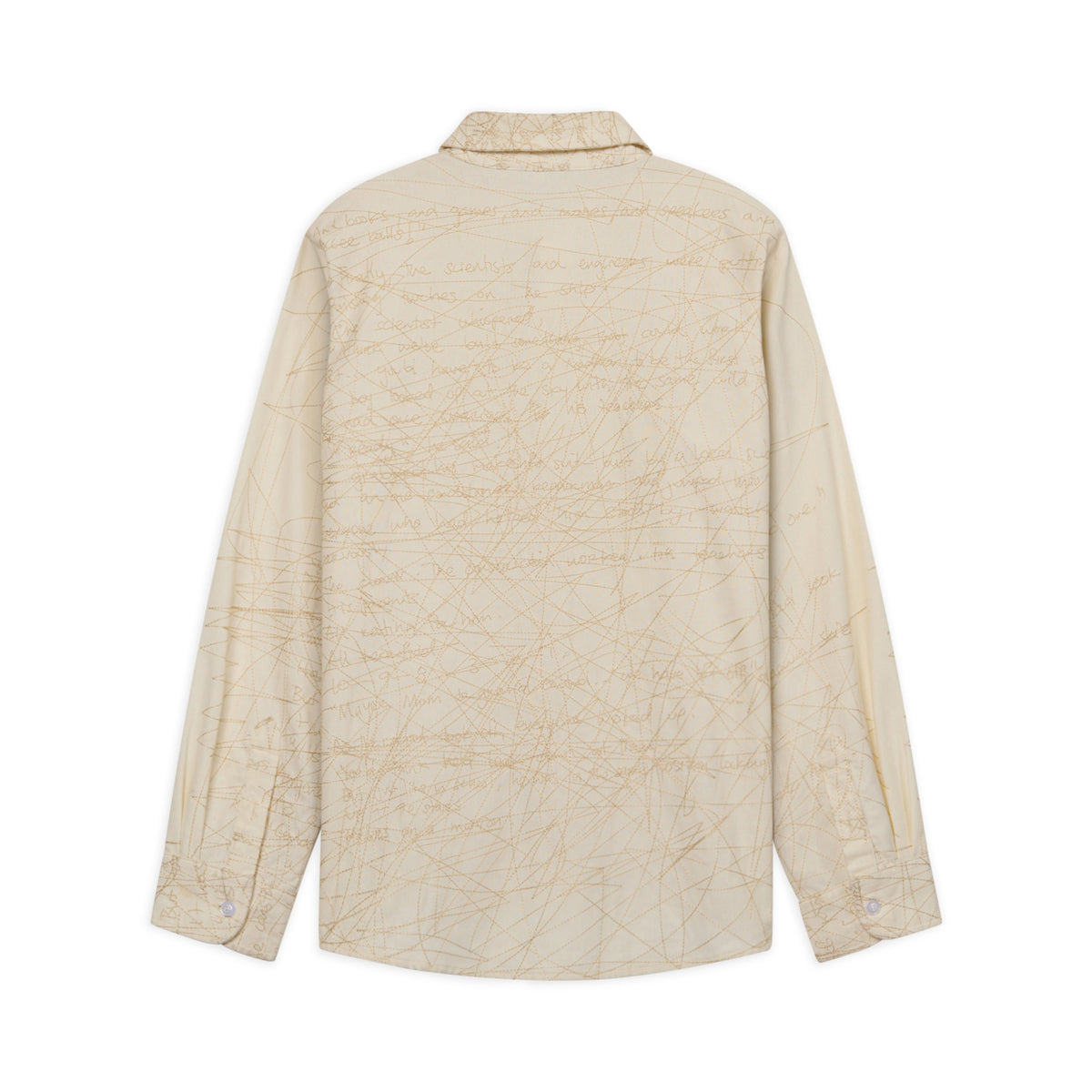 Manuscript Embroidered Shirt [Cream]