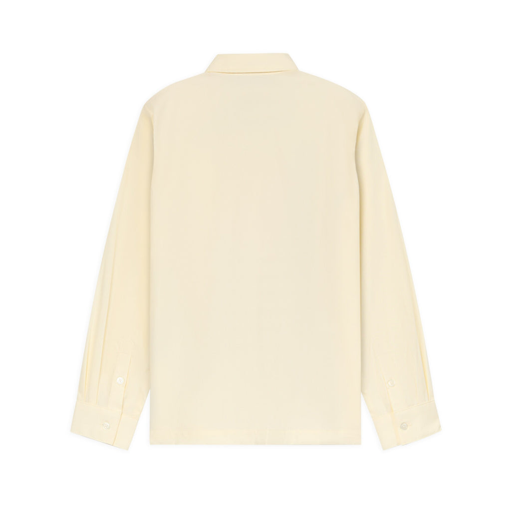 Flower Applique Button Up Shirt [White]