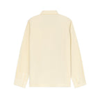 Flower Applique Button Up Shirt [White]