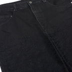 Manuscript Embroidered Jeans [Black]