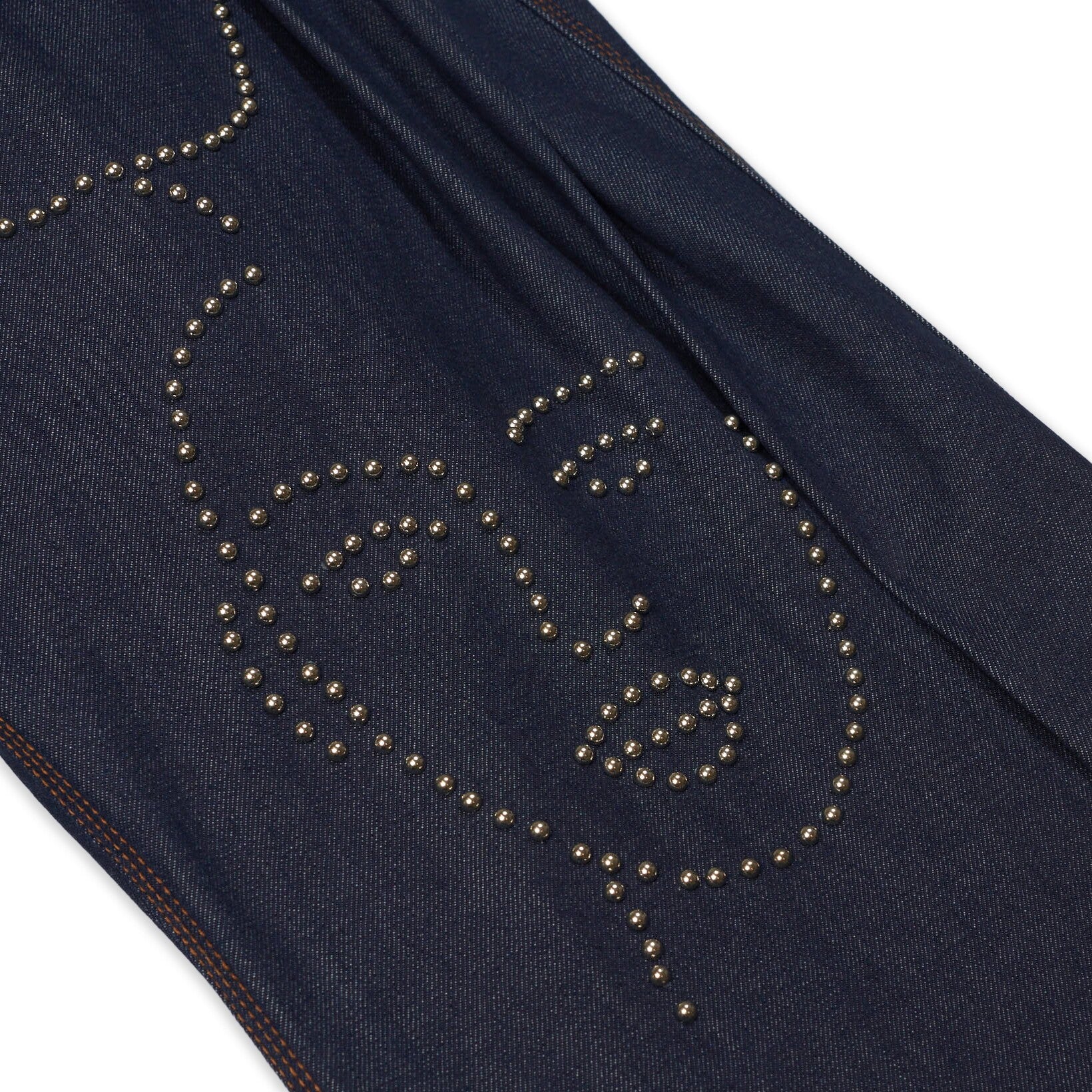 Studded Face Plated Long Short [Black]