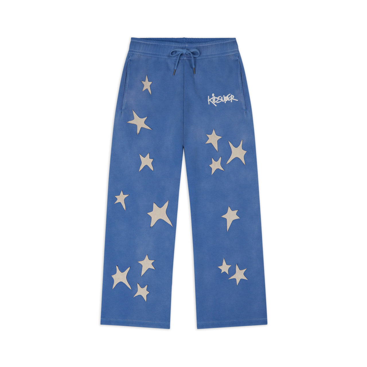 Stars Patchwork Sweatpants [Blue]