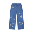 Stars Patchwork Sweatpants [Blue]