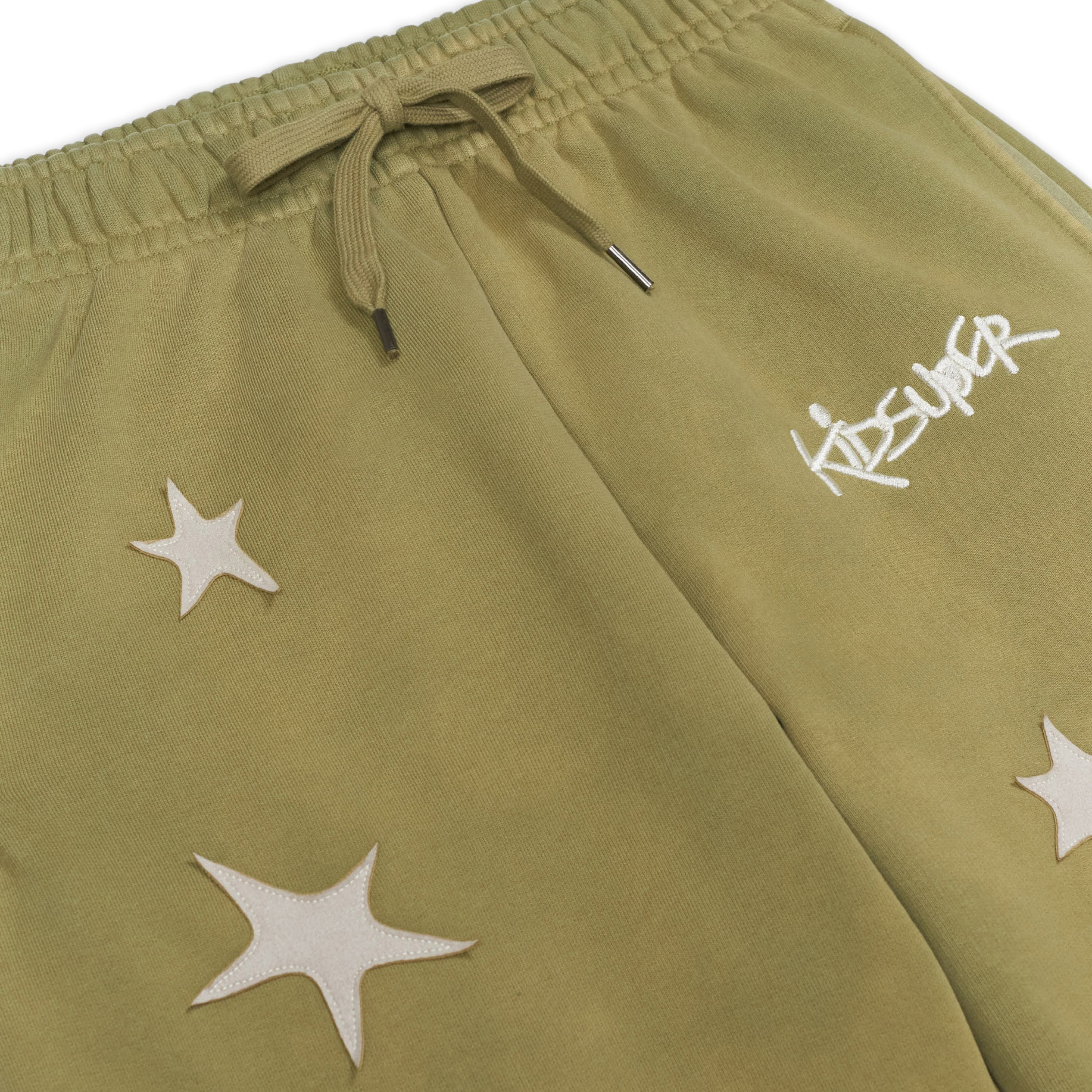 Stars Patchwork Sweatpants [Green]