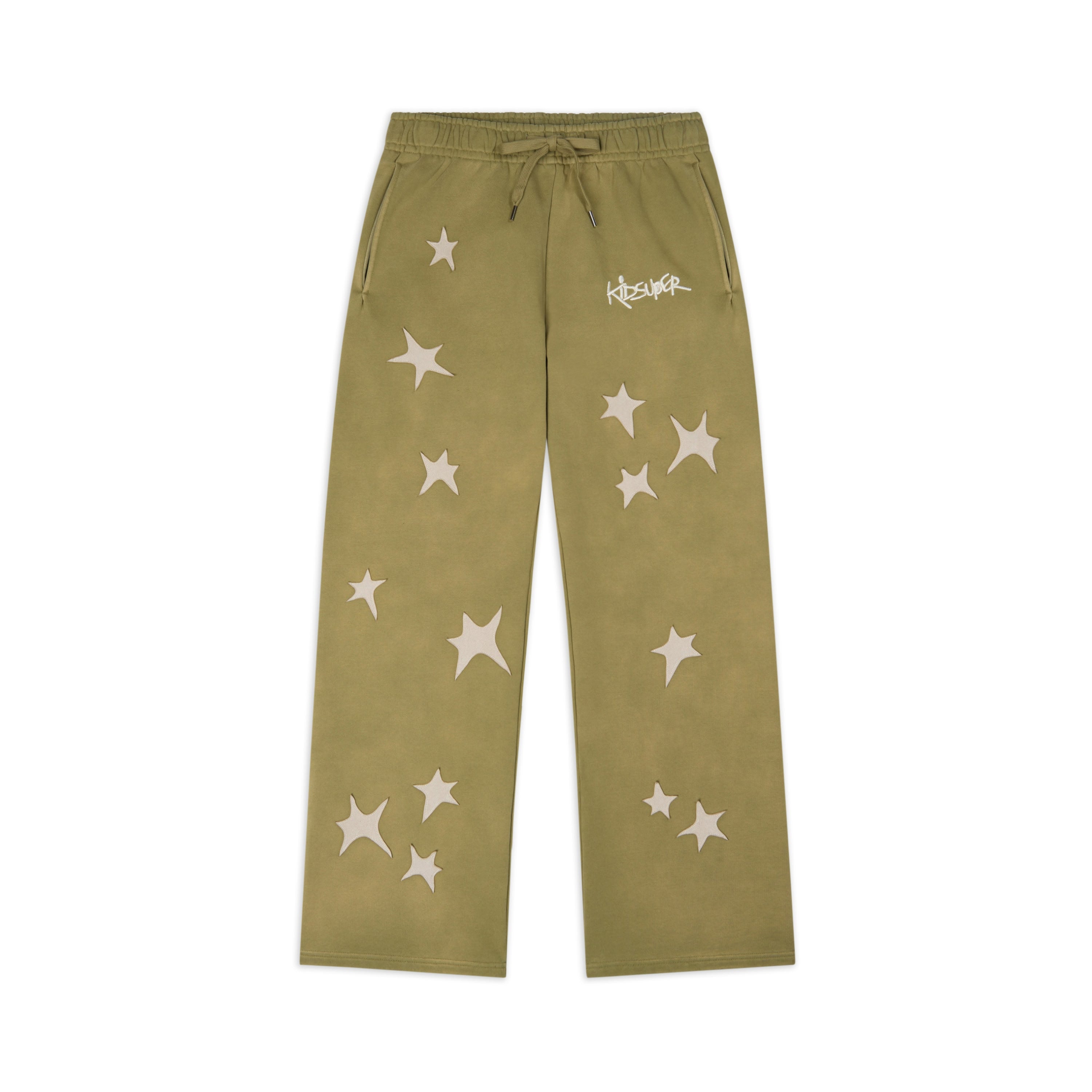 Stars Patchwork Sweatpants [Green] – KidSuper