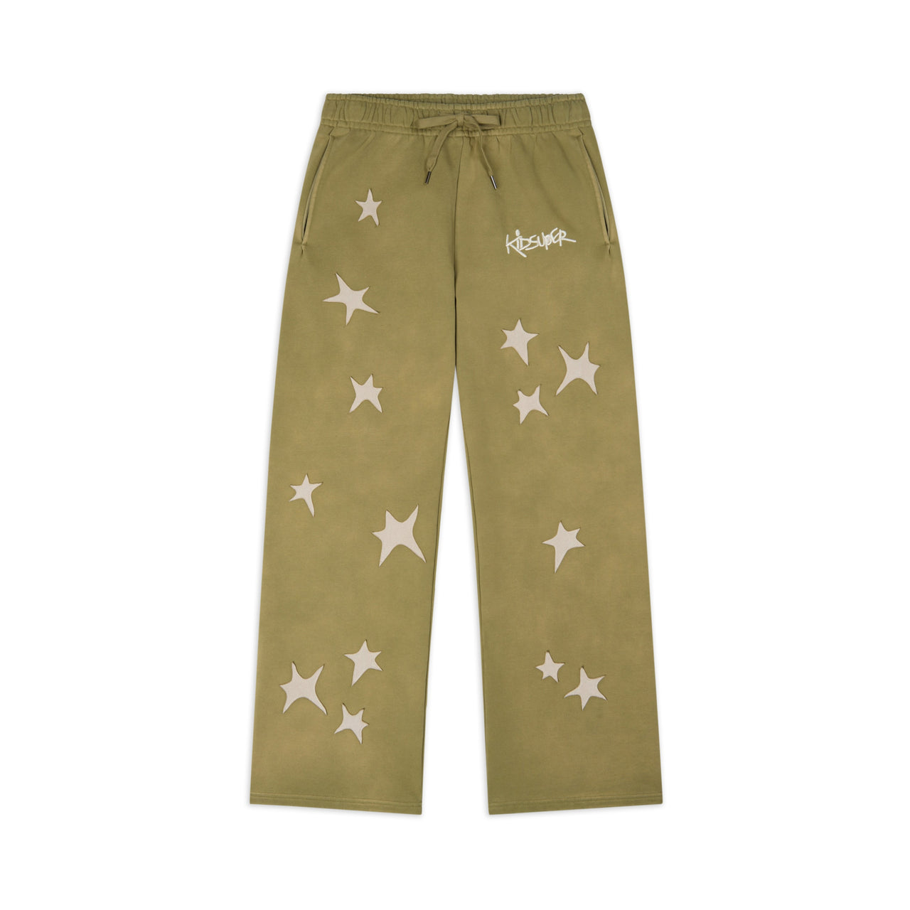 Stars Patchwork Sweatpants [Green]