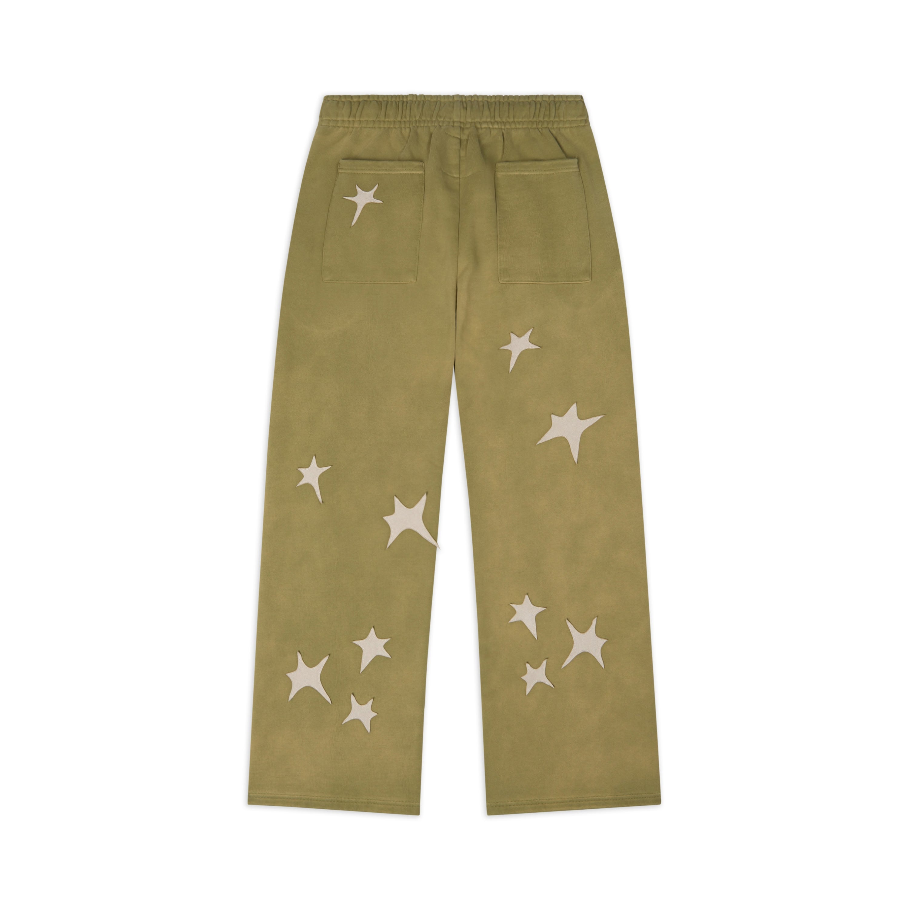 Stars Patchwork Sweatpants [Green]