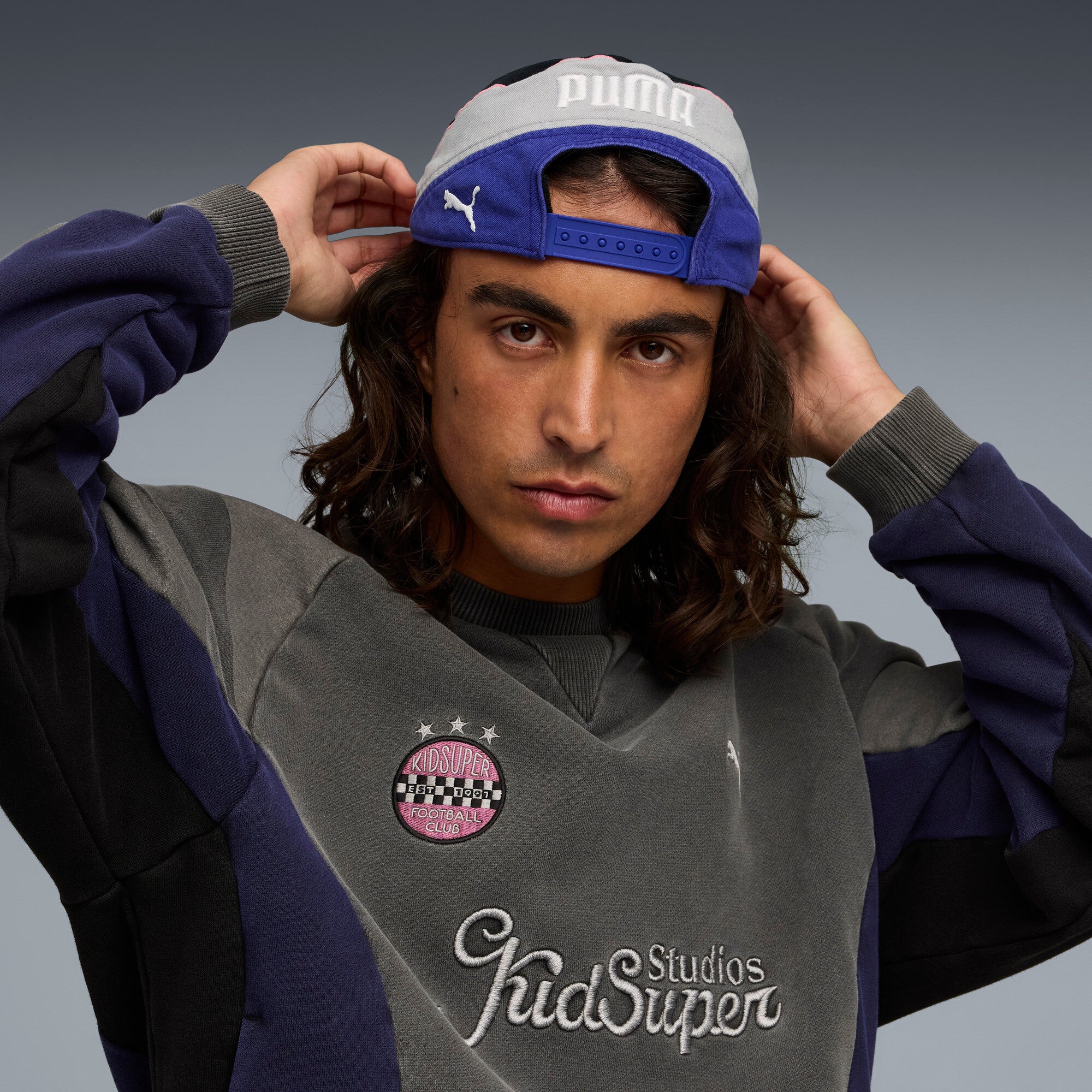 PUMA X KIDSUPER BB CAP [PUMA Black/Lapis Lazuli] - KidSuper