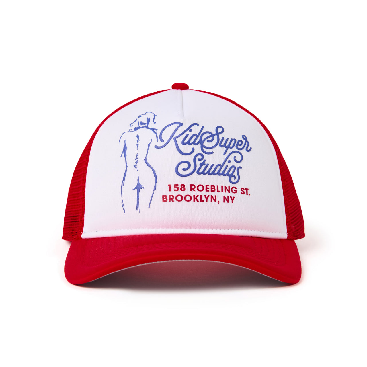 Puff print Trucker Hat [Red]