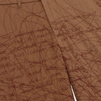 Manuscript Embroidered Trouser [Brown]