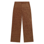 Manuscript Embroidered Trouser [Brown]