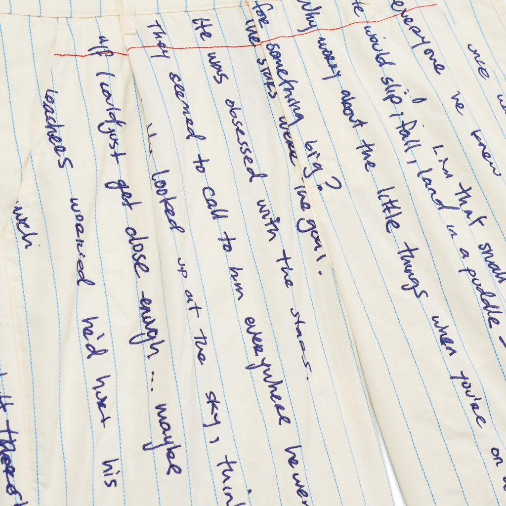 Paper Handwriting Pleated Shorts [Black]